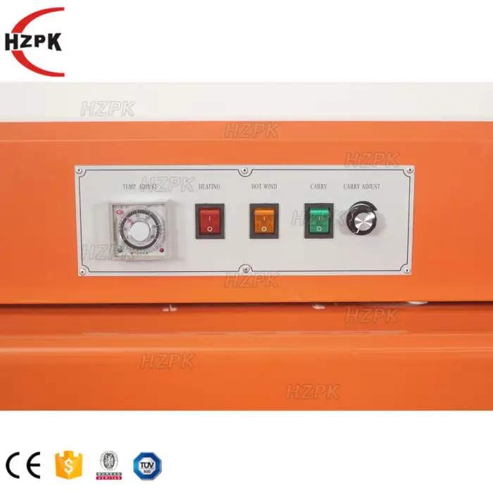 HZPK Semi Automatic Manual Box Bottle PP Plastic Film Tunnel Packaging Heat Mini Bs260 Shrink Wrap Machine Wrapping Packaged