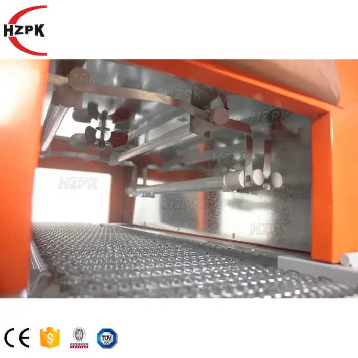 HZPK Semi Automatic Manual Box Bottle PP Plastic Film Tunnel Packaging Heat Mini Bs260 Shrink Wrap Machine Wrapping Packaged