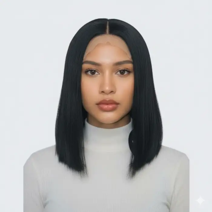NEWTOP BOBO STW 12" 13x4 lace Natural real hair wig