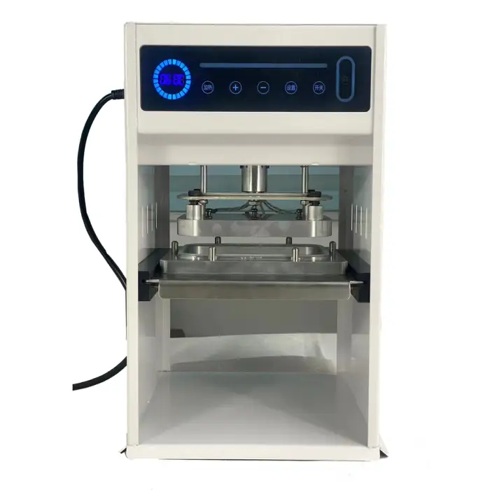 Customized Semi-Automatic Stainless Steel Tray Sealer Electric Manual Heat Sealing Machine for Aluminum Foil Lids Cans Packaging