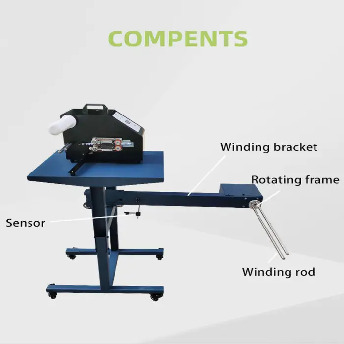 Air Cushion Film Winding Rack Coiling Table Machine for Air Bubble Roll Automatically Working with Air Cushion Machine