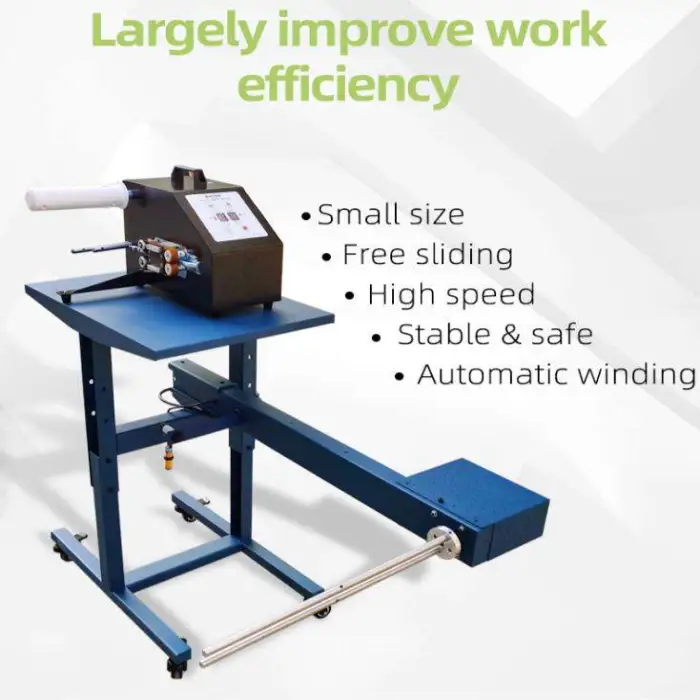 Air Cushion Film Winding Rack Coiling Table Machine for Air Bubble Roll Automatically Working with Air Cushion Machine