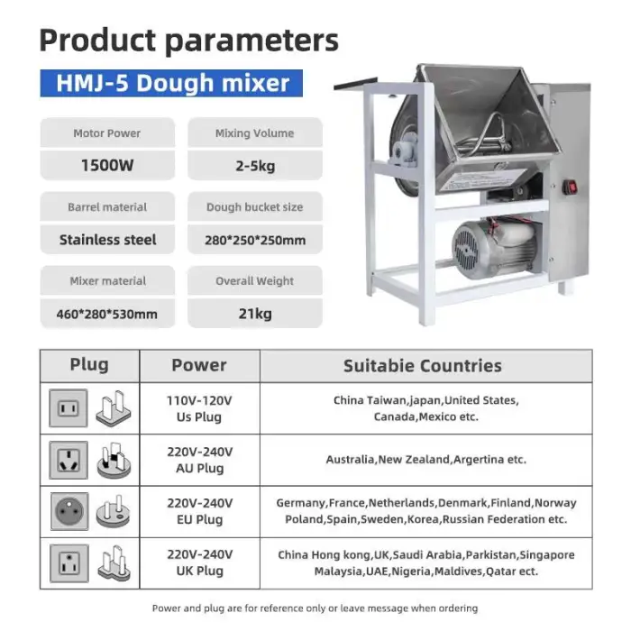 Thickened Stainless Steel Dough Mixer Commercial Silent Blender Kitchen Commercial Dough Mixer Machine