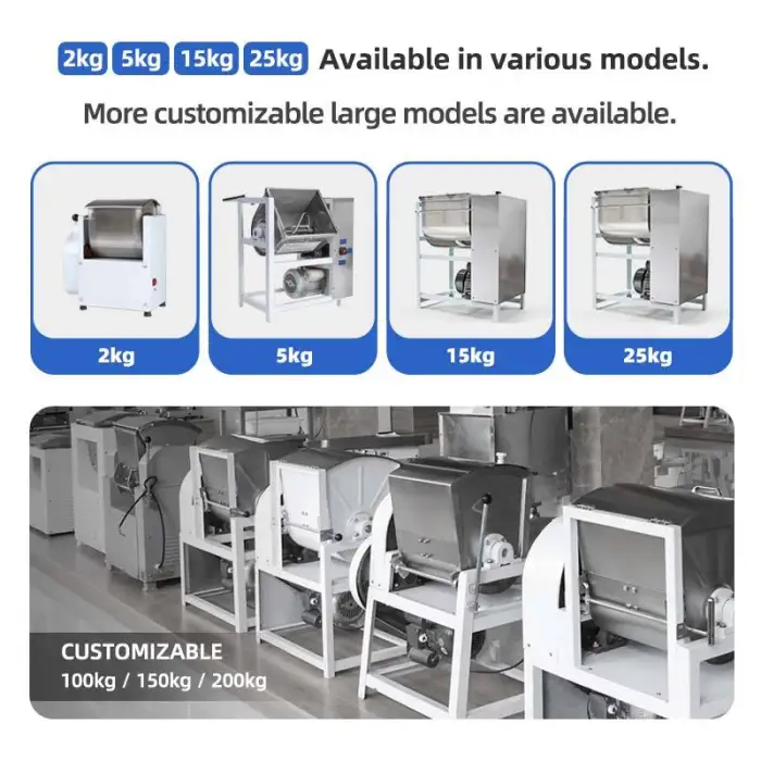 Thickened Stainless Steel Dough Mixer Commercial Silent Blender Kitchen Commercial Dough Mixer Machine