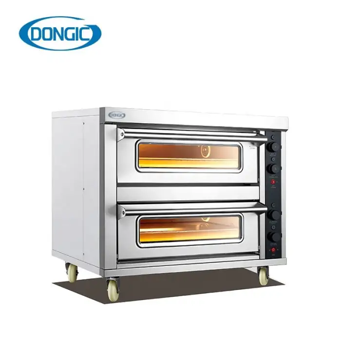 Stainless Steel Commercial Kitchen Cooking Bakery Equipment Baking 3 Deck Electric Bread Toasters Cake Pizza Industrial Oven