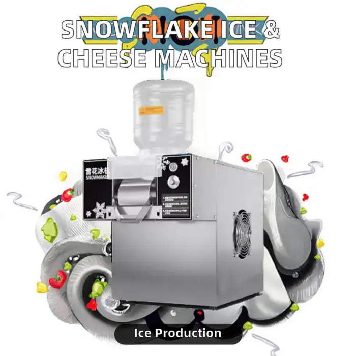 Snowflake Cheese Equipment and Fresh Milk Ice Making Machines Ice Cream Churn