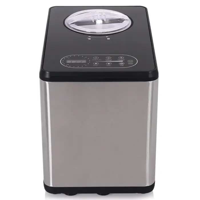 Ice Cream Maker Machine Automatic with LCD Display Electric Gelato Maker No Pre-freezing Stainless Steel