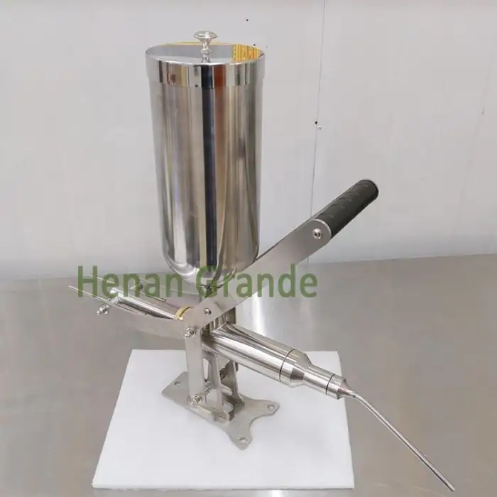 Commercial Spanish Donuts Churros Filler 304 Stainless Steel 5L Manual Churros Filling Machine With 3 Nozzles
