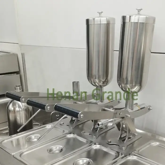 Commercial Spanish Donuts Churros Filler 304 Stainless Steel 5L Manual Churros Filling Machine With 3 Nozzles