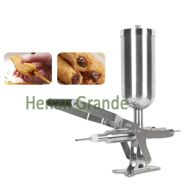 Commercial Spanish Donuts Churros Filler 304 Stainless Steel 5L Manual Churros Filling Machine With 3 Nozzles