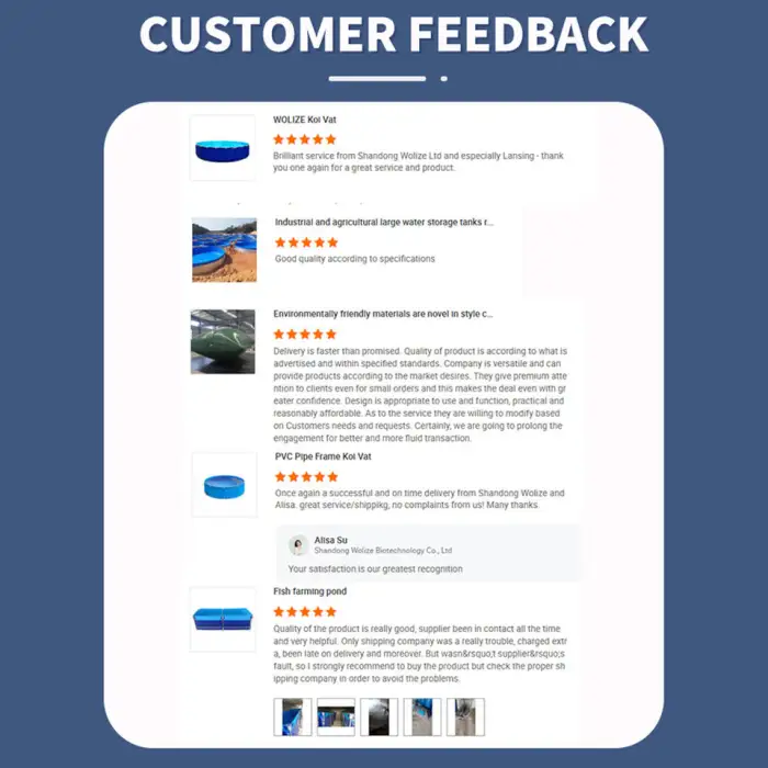 Fish Tank Aquaculture System Equipment Rectangle Fish Tank Biofloc Tank Commercial Fish Farming