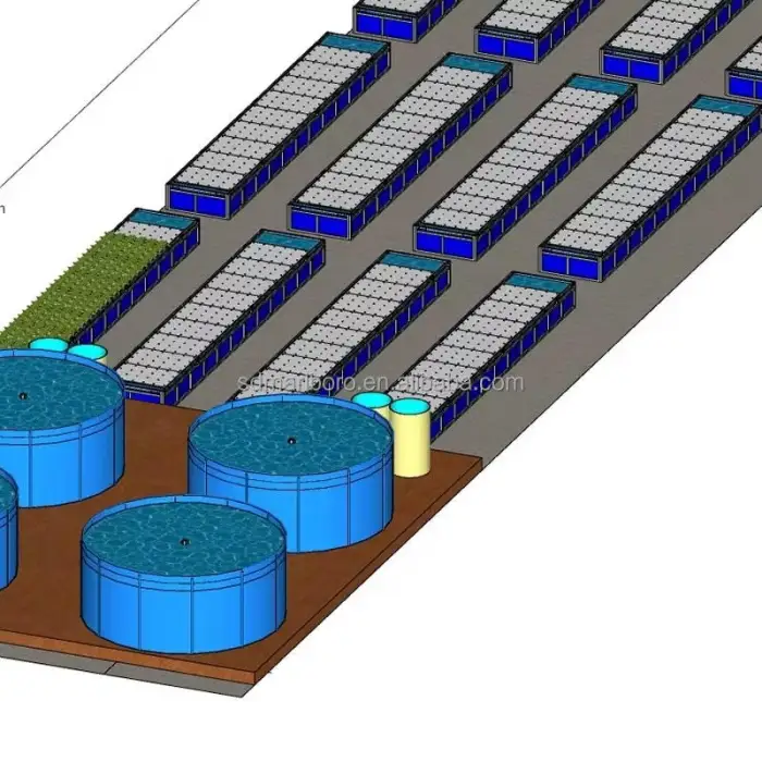 Customizable Aquaponics System for Fish Aquaponics Raft Bed Fish Aquaponics Tanks
