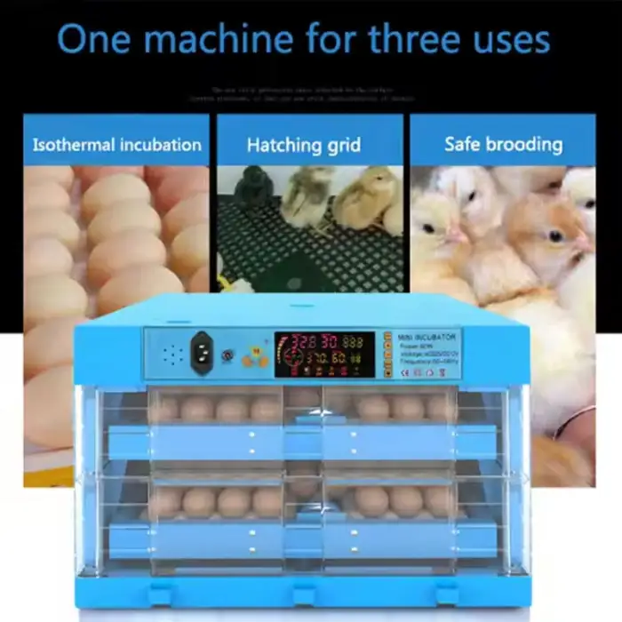 Dual Power 220V 12V 48 64 Egg Fully Automatic Egg Hatching Machine Incubator Dual Power Brood Egg Incubators for