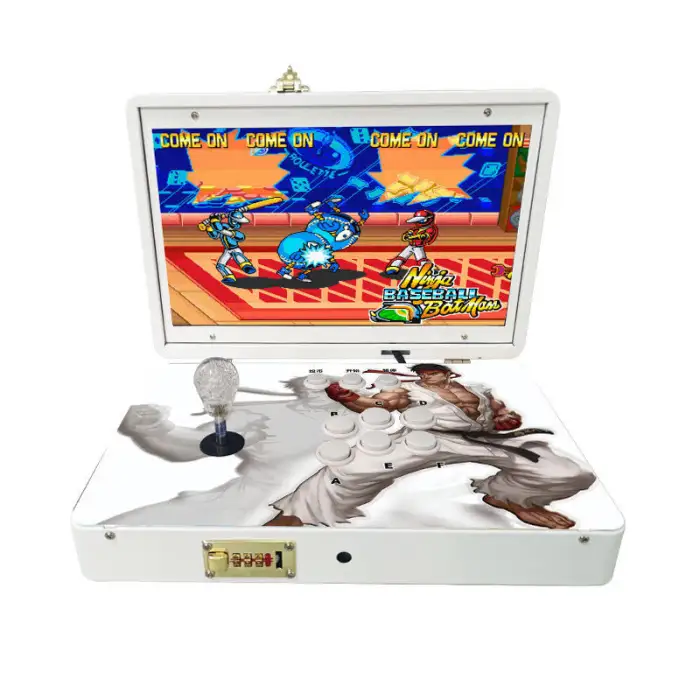 14-Inch Screen Flip Arcade All-In-One Machine Portable Dual Joystick Retro for Coin Pusher Game Console King Fighters Plastic 1
