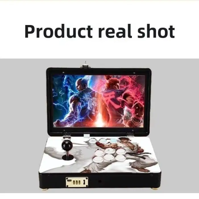 14-Inch Screen Flip Arcade All-In-One Machine Portable Dual Joystick Retro for Coin Pusher Game Console King Fighters Plastic 1
