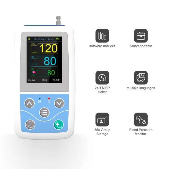 ABPM50 Portable Handheld 24 Hour Holter Blood Pressure Monitor Bt