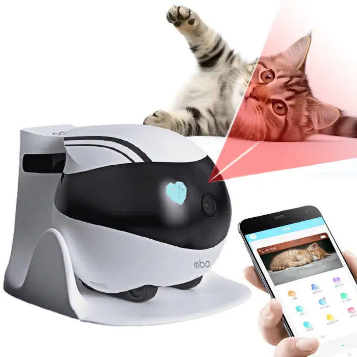1080P HD Security Camera WiFi Remote Control Laser Teaser Interactive Toy 32G Cat Smart Companion Robot