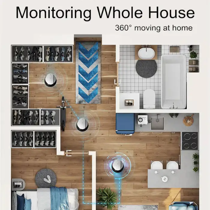 1080P HD Security Camera WiFi Remote Control Laser Teaser Interactive Toy 32G Cat Smart Companion Robot