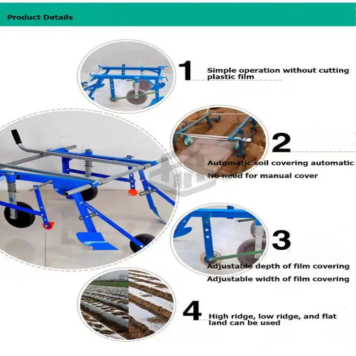 Hand Pull Plastic Film Making Machine Applicator Laying Machine Plastic Manual Mulch Culture Layer Machine