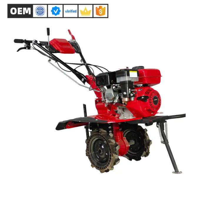 Mini Ploughing Machine 7.5HP Gasoline Agricultural Machinery Equipment Power Tiller Cultivators Farmers Motoculteur