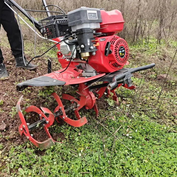 Mini Ploughing Machine 7.5HP Gasoline Agricultural Machinery Equipment Power Tiller Cultivators Farmers Motoculteur