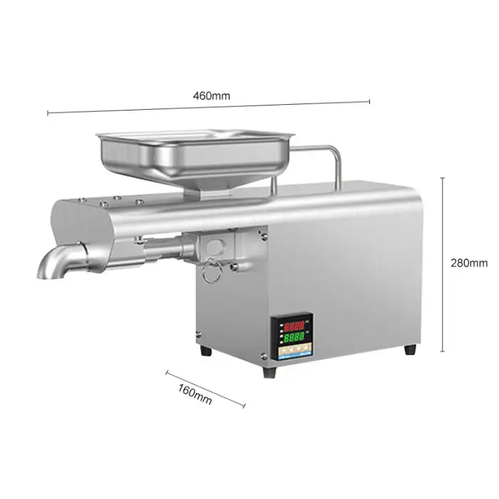 304 Stainless Steel Automatic Cold Press Peanut Oil Press Machine Home