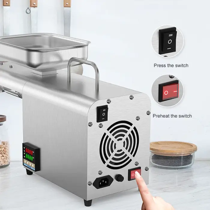 304 Stainless Steel Automatic Cold Press Peanut Oil Press Machine Home