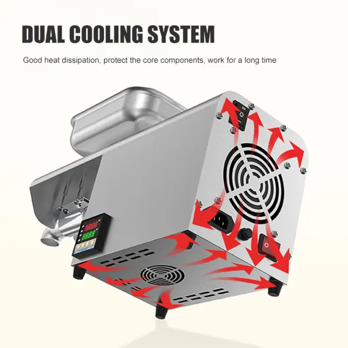 304 Stainless Steel Automatic Cold Press Peanut Oil Press Machine Home