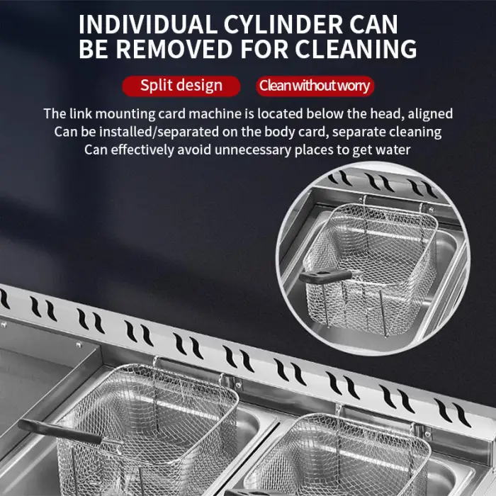 Commercial Fryer + Double Fryer Stainless Steel Equipment Gas Machine Used in Restaurant