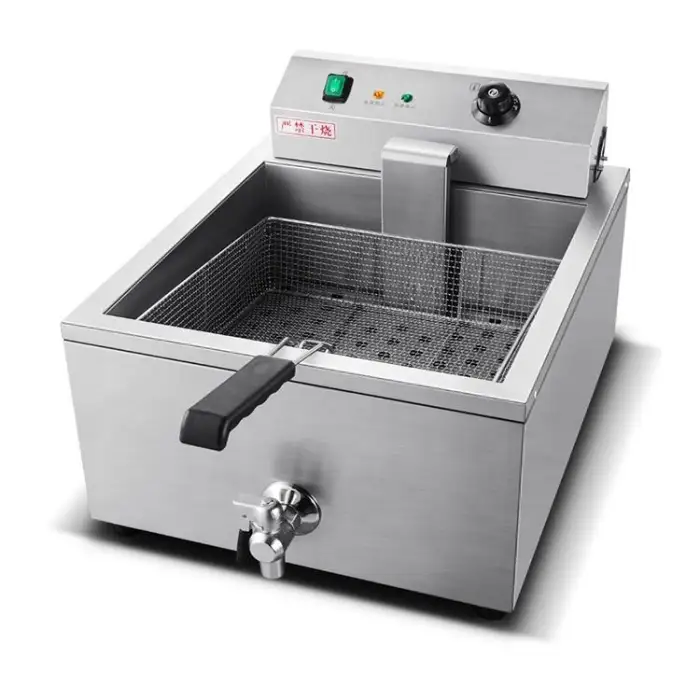 Commercial Single Tank Stainless Steel Electric Churro Fryer Deep Fryer Machinery Equipment