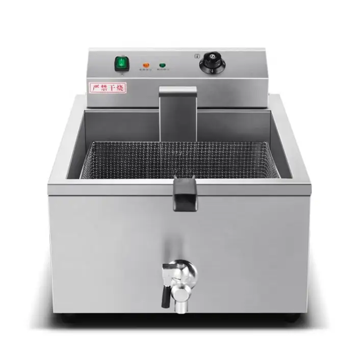 Commercial Single Tank Stainless Steel Electric Churro Fryer Deep Fryer Machinery Equipment