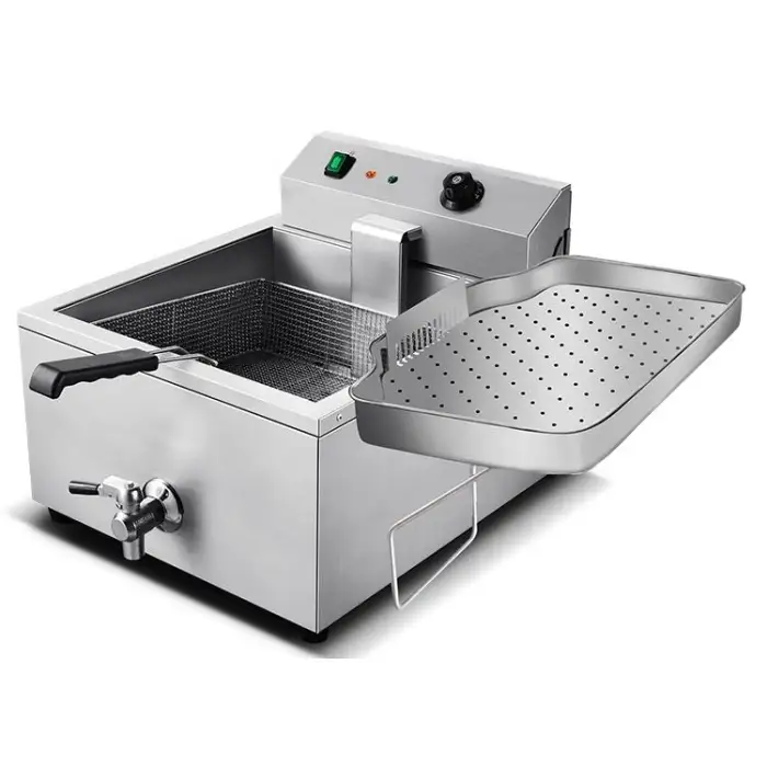 Commercial Single Tank Stainless Steel Electric Churro Fryer Deep Fryer Machinery Equipment