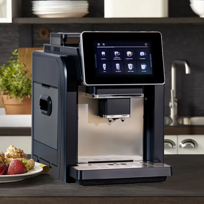 Design Make 21 Kinds of Coffee Beverages 7inch Big Screen Fully Automatic Coffee Machine With Bigger Bean Container