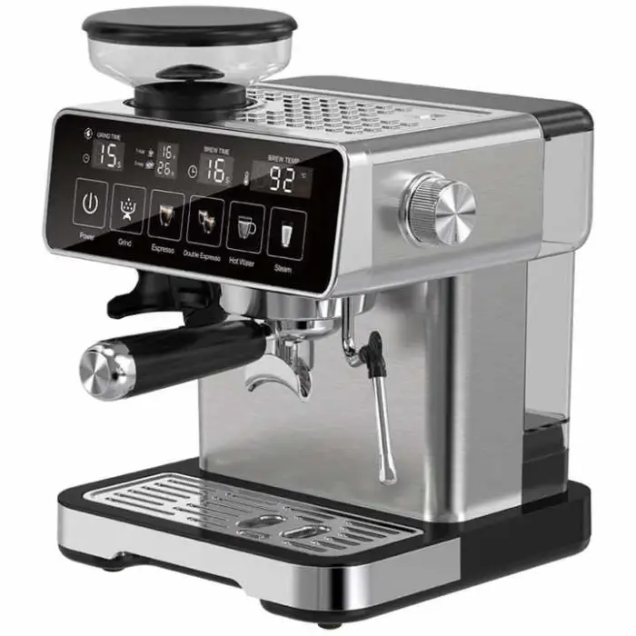 Tenfly Bean Grinding Coffee Machine, Touch Screen Stainless Steel Espresso Machine, Italy Home Coffee Machine Custom