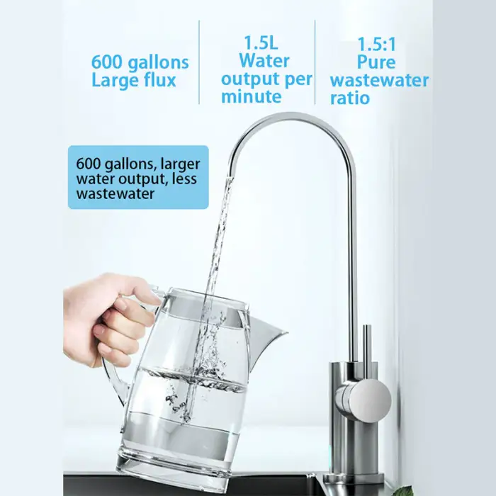 600GPD Electric RO Reverse Osmosis Water Purifier Household Tankless Water Purification System Water Tanks