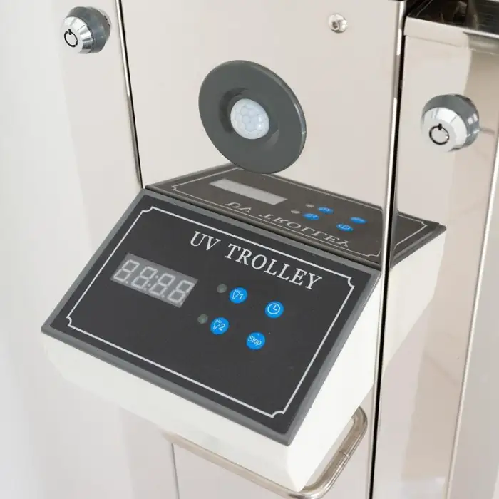 UV Lamp Ultraviolet Sterilizer 30W 254nm Mobile UV Light UVC Lamp Trolley with Infrared Sensing