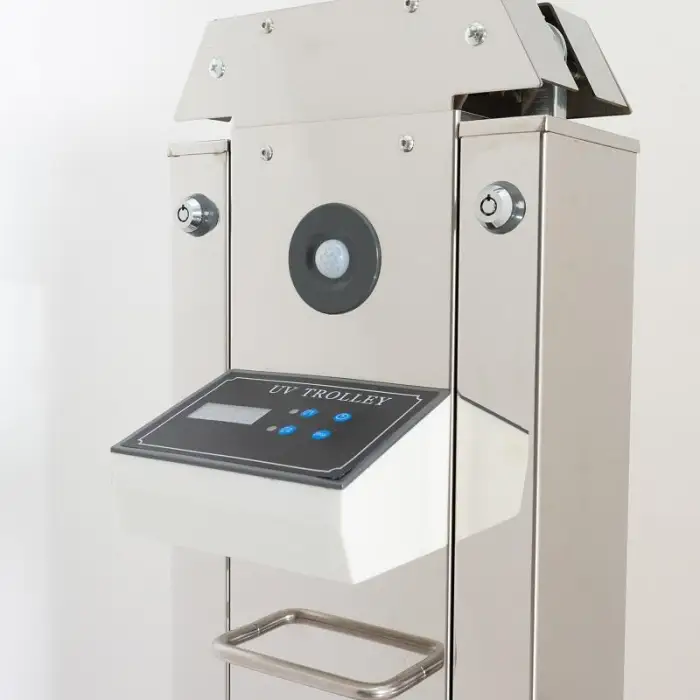 UV Lamp Ultraviolet Sterilizer 30W 254nm Mobile UV Light UVC Lamp Trolley with Infrared Sensing