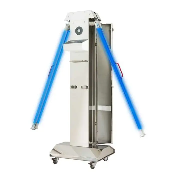 UV Lamp Ultraviolet Sterilizer 30W 254nm Mobile UV Light UVC Lamp Trolley with Infrared Sensing