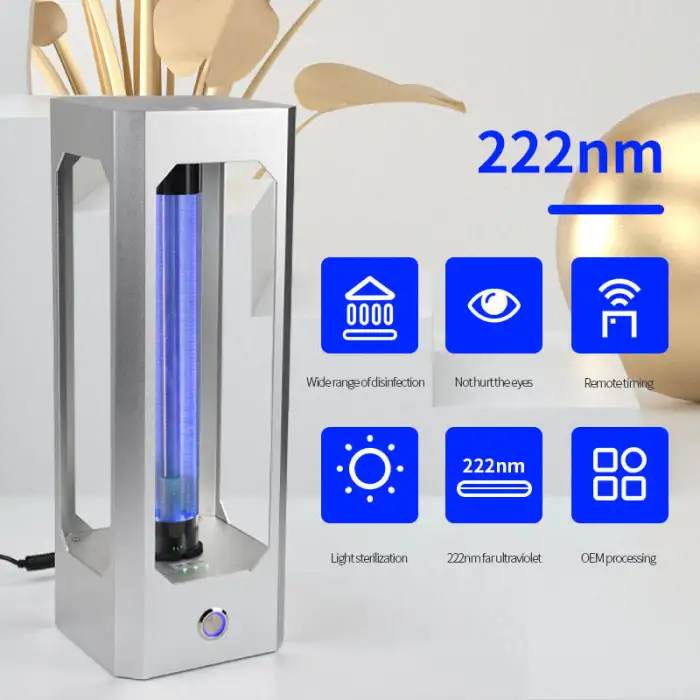 35W 222nm Air Purifier UVC Lamp UV Sterilizer Light with Remote Control for Home