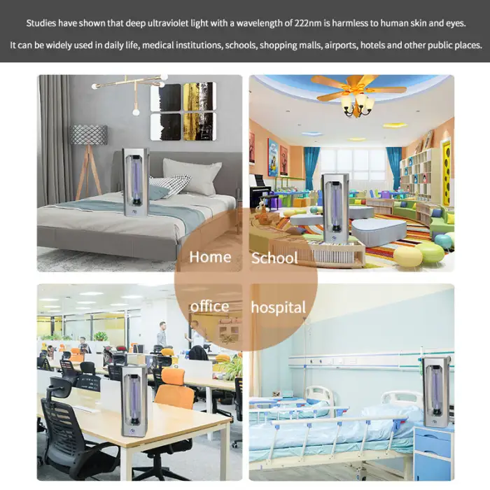 35W 222nm Air Purifier UVC Lamp UV Sterilizer Light with Remote Control for Home