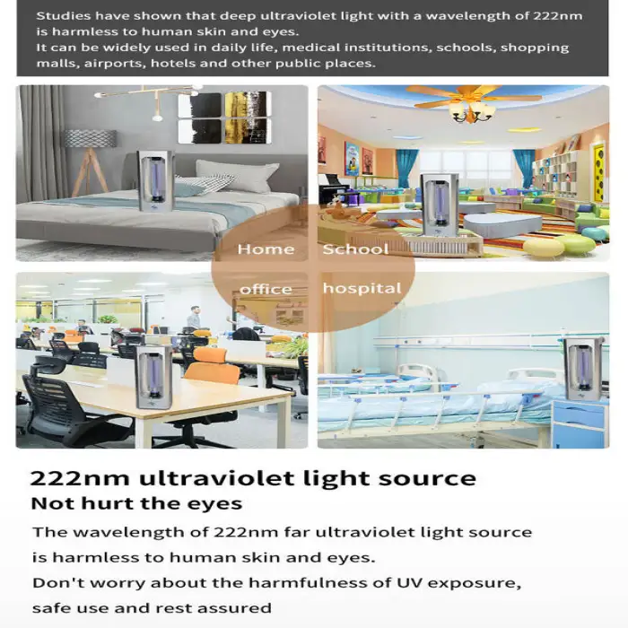 35W 222nm Air Purifier UVC Lamp UV Sterilizer Light with Remote Control for Home