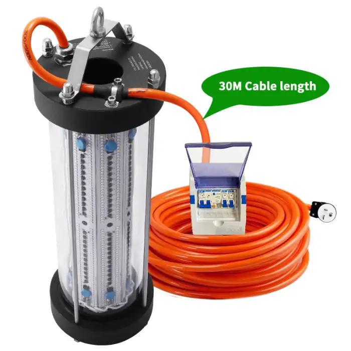 Fish Light LED Lure Fishing 2000 Watt Fishing Farms 360 Degree IP65 Double Waterproof Fishing Light Lamp