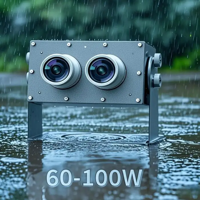 Dual Lens LED Logo Gobo Projector IP65 Waterproof Custom Advertising Lights for Events Dynamic Sea Ocean Decoration