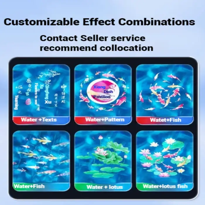 Dual Lens LED Logo Gobo Projector IP65 Waterproof Custom Advertising Lights for Events Dynamic Sea Ocean Decoration