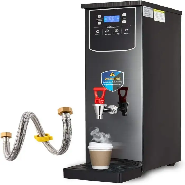 Commercial 304 SS Water Boiler Machine with LCD Display Boiler Equipment Hotel Restaurant Bubble Tea Shop