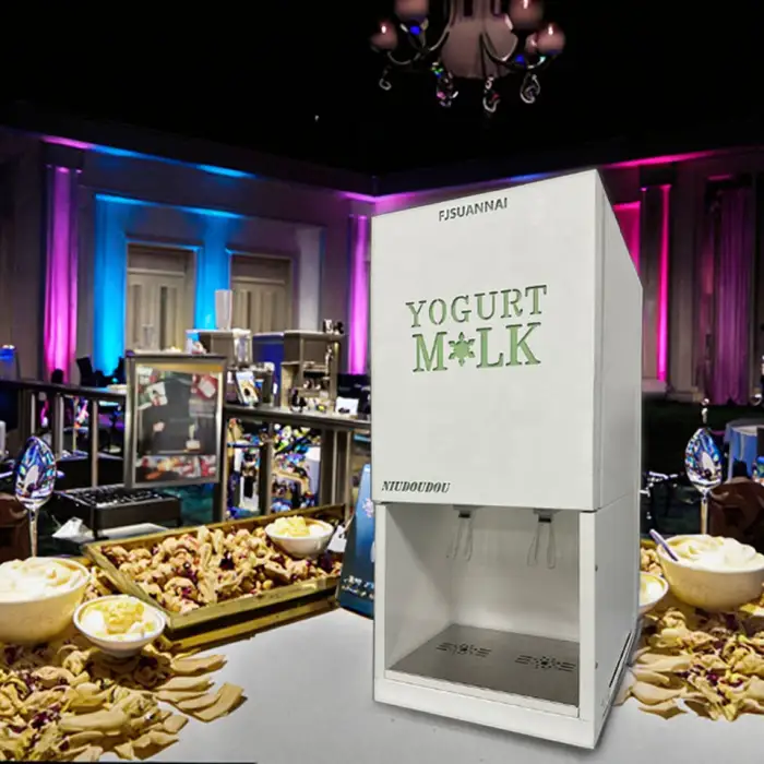 Commercial Equipment Machinery - Professional 10L BIB Yogurt Dispenser with Refrigerated Dual Tank for Milk Juice Beverage