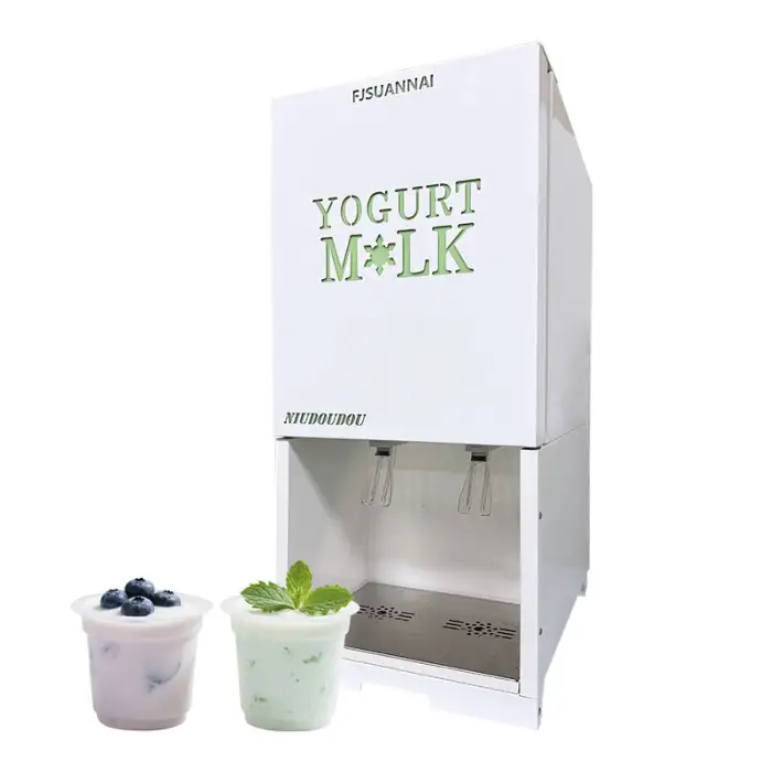 Commercial Equipment Machinery - Professional 10L BIB Yogurt Dispenser with Refrigerated Dual Tank for Milk Juice Beverage