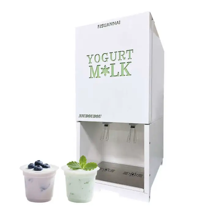 Commercial Equipment Machinery - Professional 10L BIB Yogurt Dispenser with Refrigerated Dual Tank for Milk Juice Beverage