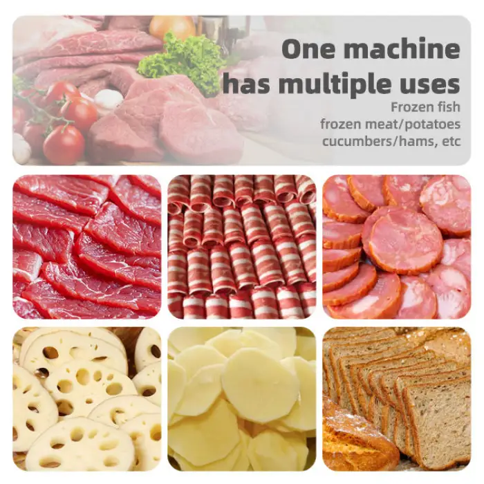Industrial Semi-Automatic Electric Frozen Meat Slicer for Cheese Mutton Beef Ham