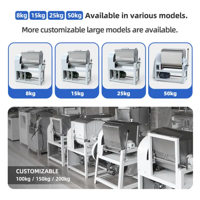 Automatic Dough Mixer - 12.5 kg Horizontal Dough Mixer Machine